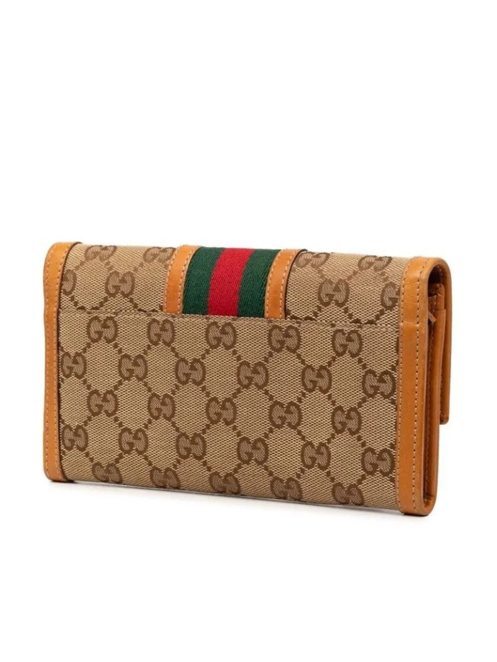 Gucci GG Canvas Sherry Line Wallet Brown